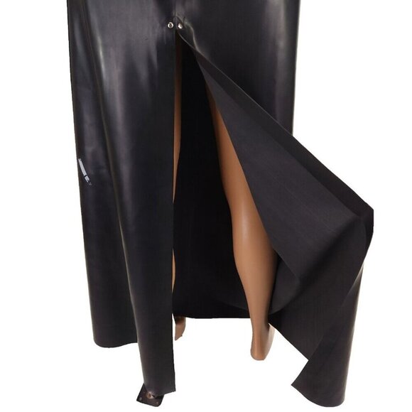 Kwaidan Editions Slit Maxi Skirt Size FR 36 US 4 S Black Rubber $1500 - Picture 10 of 16